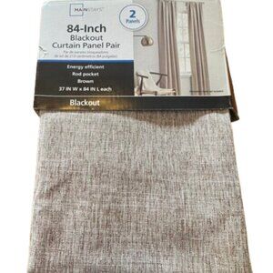 Blackout Curtains 4 Panels  37x84 inch Rod Pocket Room Darkening (HD002) NWT